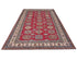 Red 6x9 Kazak Afghan Hand Knotted Geometric Wool Area Rug