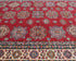 Red 6x9 Kazak Afghan Hand Knotted Geometric Wool Area Rug