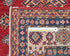 Red 6x9 Kazak Afghan Hand Knotted Geometric Wool Area Rug