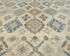 Beige 9x12 Ft Kazak Afghan Hand Knotted Geometric Wool Area Rug
