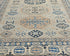 6x9 Kazak Gray Afghan Hand Knotted Geometric Wool Area Rug