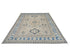 8x10 Gray Kazak Afghan Hand Knotted Geometric Wool Area Rug