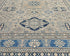 8x10 Gray Kazak Afghan Hand Knotted Geometric Wool Area Rug