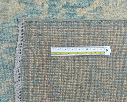 4x6 Soft Blue Oushak Turkish Handmade Traditional Wool Area Rug