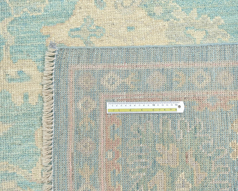Soft Green 8x10 Feet Turkish Hand Knotted Traditional Wool Area Rug