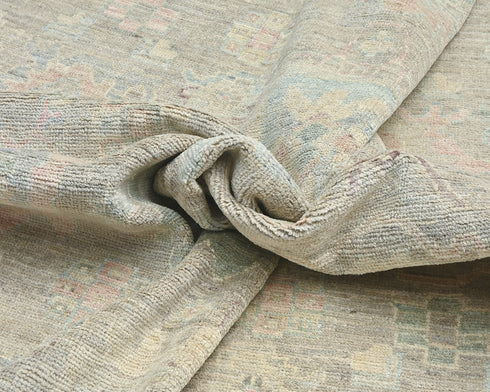 Gray Turkish Oushak Hand Knotted Traditional 8x10 Feet Wool Area Rug