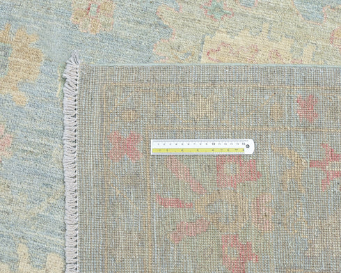 8'7"x11'2" Ft Pastel Blue Turkish Hand Knotted Oriental Veg Dye Wool Rug