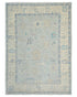 9x12 Soft Gray Turkish Oushak Hand Knotted Traditional Soft Wool Area Rug