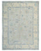 9x12 Gray Turkish Ouhsak Hand Knotted Traditional Soft Wool Area Rug