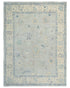 9x12 Gray Turkish Ouhsak Hand Knotted Traditional Soft Wool Area Rug