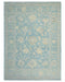 9x12 Aqua Blue Oushak Turkish Handmade Traditional Soft Wool Area Rug