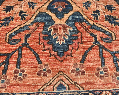 2x3 Rust Aryana Afghan Hand Knotted Veg Dye Wool Area Rug