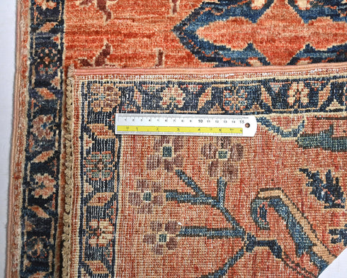2x3 Rust Aryana Afghan Hand Knotted Veg Dye Wool Area Rug