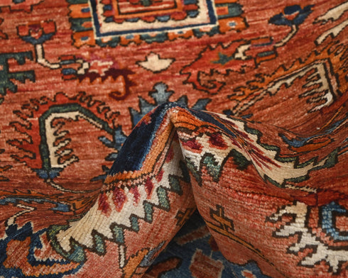 6 Feet Rust Aryana Afghan Hand Knotted Veg Dye Wool Runner Rug