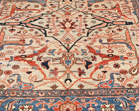 5x7 Gray Blue Aryana Afghan Hand Knotted Veg Dye Wool Area Rug