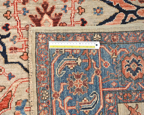 5x7 Gray Blue Aryana Afghan Hand Knotted Veg Dye Wool Area Rug