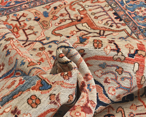 5x7 Gray Blue Aryana Afghan Hand Knotted Veg Dye Wool Area Rug