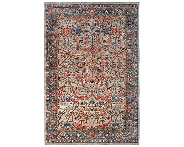 6x9 Ft Light Brown Aryana Afghan Hand Knotted Veg Dye Wool Area Rug