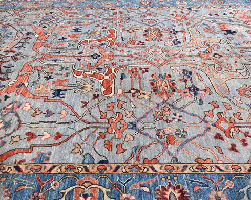 6x9 Gray Aryana Afghan Hand Knotted Veg Dye Wool Area Rug