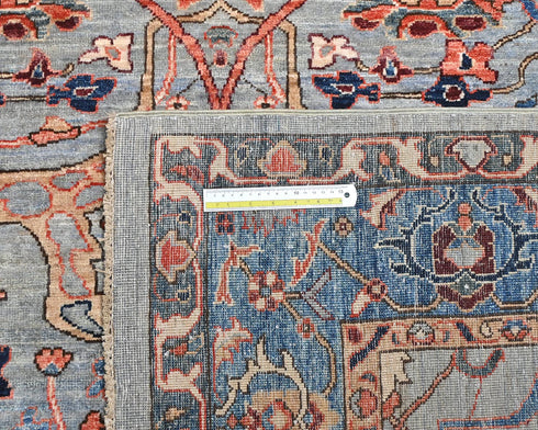 6x9 Gray Aryana Afghan Hand Knotted Veg Dye Wool Area Rug