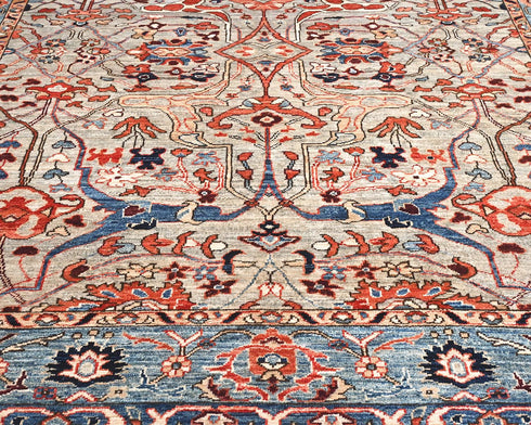 6x9 Light Brown Aryana Afghan Hand Knotted Veg Dye Wool Area Rug