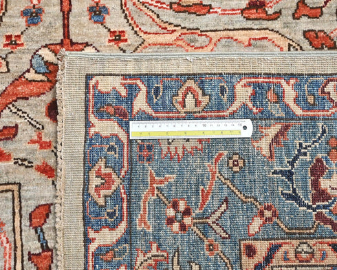 6x9 Light Brown Aryana Afghan Hand Knotted Veg Dye Wool Area Rug