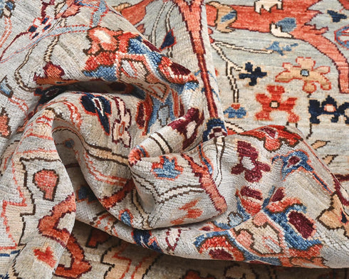 6x9 Light Brown Aryana Afghan Hand Knotted Veg Dye Wool Area Rug