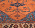 8x10 Orange Blue Aryana Afghan Hand Knotted Veg Dye Wool Area Rug