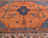 8x10 Orange Blue Aryana Afghan Hand Knotted Veg Dye Wool Area Rug