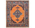 8x10 Orange Aryana Afghan Hand Knotted Veg Dye Wool Area Rug