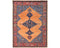 9x12 Orange Blue Aryana Afghan Hand Knotted Veg Dye Wool Area Rug