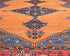 9x12 Orange Blue Aryana Afghan Hand Knotted Veg Dye Wool Area Rug