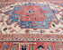 9x12 Rust Blue Aryana Afghan Hand Knotted Veg Dye Wool Area Rug