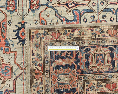 Gray 9x12 Aryana Afghan Hand Knotted Veg Dye Wool Area Rug