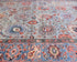 Alfombra afgana Aryana de lana teñida con tinte vegetal, anudada a mano, de 9 x 12 pulgadas, color gris y azul