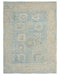 9x12 Ft Oushak Turkish Hand Knotted Traditional Soft Blue Wool Area Rug