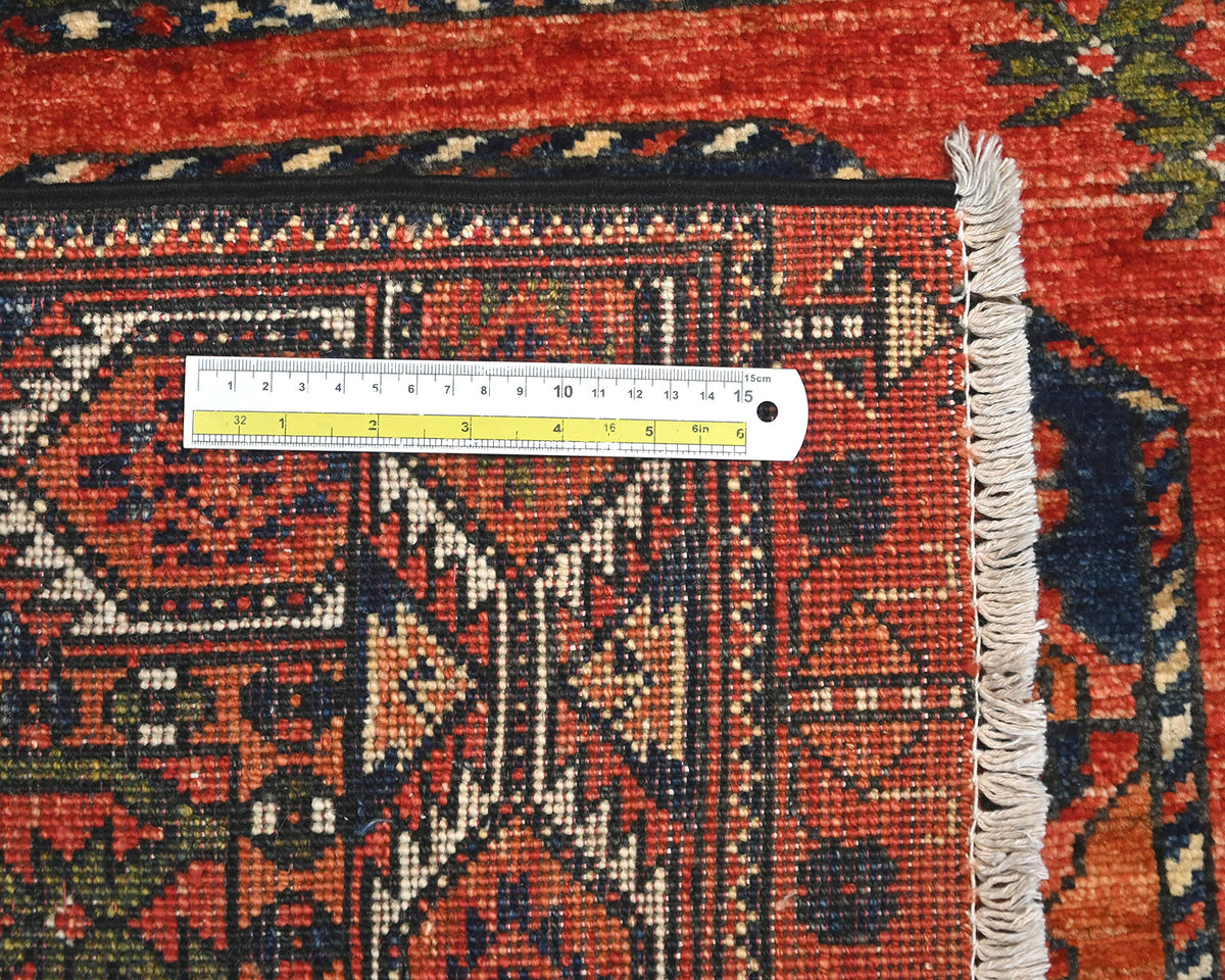 3x4 Rust Ersari Afghan Hand Knotted Veg Dye Wool Area Rug