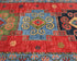 3x4 Red Blue Ersari Afghan Hand Knotted Veg Dye Wool Area Rug