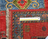 3x4 Red Blue Ersari Afghan Hand Knotted Veg Dye Wool Area Rug