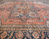 9x12 Rust Blue Aryana Afghan Hand Knotted Veg Dye Wool Area Rug