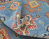 4x6 Blue Kuba Afghan Hand Knotted Wool Area Rug