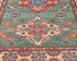 4x6 Green Kuba Afghan Hand Knotted Wool Area Rug