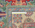 4x6 Green Kuba Afghan Hand Knotted Wool Area Rug