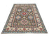 4x6 Brown Kuba Afghan Hand Knotted Wool Area Rug