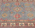 4x7 Gray Kuba Afghan Hand Knotted Wool Area Rug