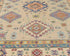 6x8 Beige Kuba Afghan Hand Knotted Wool Area Rug