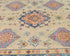6x8 Beige Kuba Afghan Hand Knotted Wool Area Rug