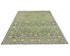 6x8 Green Kuba Afghan Hand Knotted Wool Area Rug