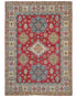 8x10 Red Kuba Afghan Hand Knotted Wool Area Rug