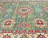 9x12 Green Kuba Afghan Hand Knotted Wool Area Rug